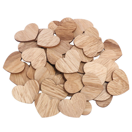 500 PCS Wooden Hearts for Crafts, Unfinished Wood Heart Slices, Wooden Hearts Shapes Ornaments Tags for Wedding, DIY Projects and Decorations by GNIEMCKIN GNIEMCKIN