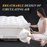 DOWNCOOL 3 Inch Queen Mattress Topper, Ultra Thick and Fluffy Supportive Memory Foam Mattress Topper for Body Pain, Mattress Pad with Breathable Mesh Design for Deep Sleep, 80x60x3 Inches DOWNCOOL