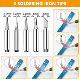 Jadeshay 80W Soldering Iron Kit with Multimeter, Adjustable Temperature, Digital Display - Perfect for Electronics Repair Jadeshay