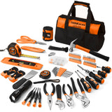 THINKWORK Tool Set - 207 Piece Portable Home Repairing Tool Kit, General Household Hand Tool Set with 13'' Wide Mouth Open Storage Tool Bag, Perfect for DIY, Home Maintenance, Handyman - Gift for Men THINKWORK