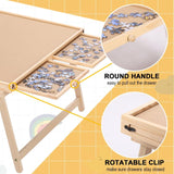 Puzzle Table 2000 Pieces,Jigsaw Puzzle Table with Drawers,41.3"x 29.5"Portable Puzzle Tables for Adults and Teens with Folding Legs RAGOZONERY