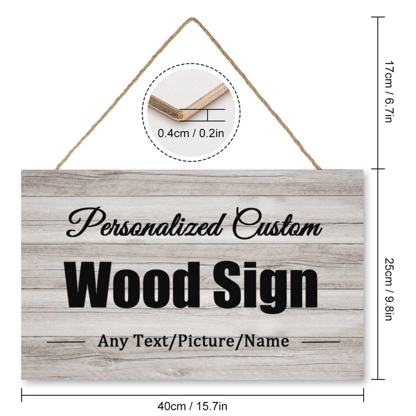 Custom Rustic Wood Sign Personalized Wooden Hang Wall Art Home Decor for Outdoor Family Name Wedding Anniversary Welcome Sign Housewarming Gifts 9.8"X15.7"(25x40cm) - WoodArtSupply