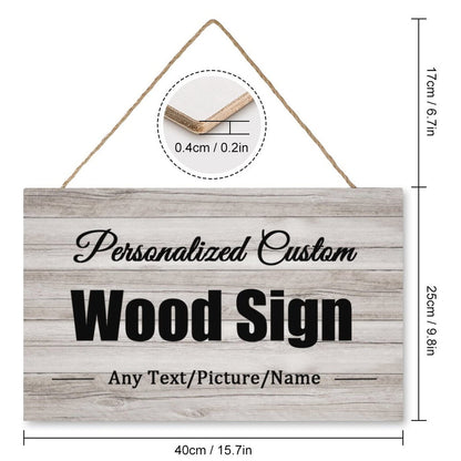 Custom Rustic Wood Sign Personalized Wooden Hang Wall Art Home Decor for Outdoor Family Name Wedding Anniversary Welcome Sign Housewarming Gifts 9.8"X15.7"(25x40cm) - WoodArtSupply