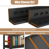 Tall Bookshelves, 72 Inch High Metal Bookshelf with Adjustable Shelves, Book Organizer and Bookcases, Book Shelves for Bedroom, Office, Living Room, Black Leariso