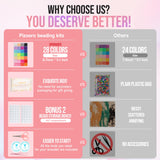 Pizooro Friendship Bracelet Kit, 28 Colors 5040 Pcs Clay Beads 1200 Pcs Letter Beads for Bracelets Making,4 Styles Round Alphabet Beads,Number Beads,Heart Beads & Pattern Beads,Jewelry Craft Kits Gift Pizooro