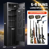 5-6 Gun Safe for Rifles and Pistols, Quick Access Biometric Gun Safe, No Assembly Required Large Gun Cabinet, Tall Liberty Gun Safe for Home Rifle Handgun, Gun Locker With Adjustable & Alarm ZIWJHK