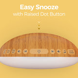 REACHER Wood Grain Sunrise Alarm Clock and Sound Machine Nightlight, Digital Dimmable Clock for Bedroom, 26 Sleep Sounds, White Noise Machine for Baby, Adults, Wake Up Light Alarm Clock for Kids REACHER
