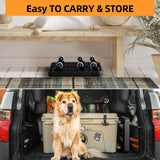 Folding Hand Truck, 500 LB Heavy Duty Luggage Cart, Utility Dolly Platform Cart with 6 Wheels & 2 Elastic Ropes for Luggage, Travel, Moving, Shopping, Office Use, Black TROOZY