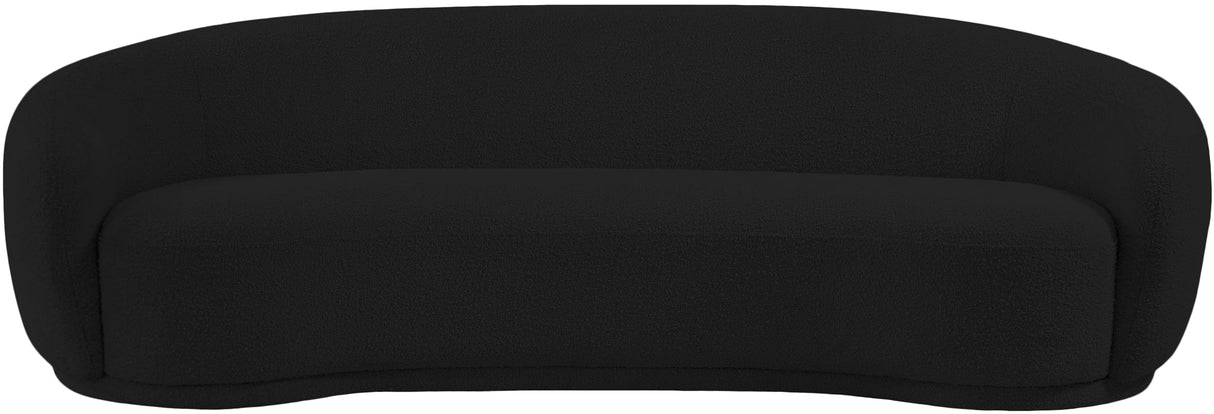 Meridian Furniture 693Black-S Hyde Collection Modern | Contemporary Boucle Fabric Upholstered Sofa, Black, 89.5" W x 38" D x 27.5" H Meridian Furniture