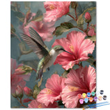Hummingbird Paint by Number Kits for Adults, Hummingbird Paint by Numbers kit for Adults, Painting by Numbers, Oil DIY Crafts Home Wall Decor 16x20 in HMZephitiquc