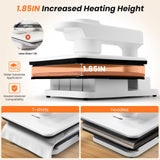 AKEYDIY 15x15 Heat Press, Dual Auto Heat Press Machine for T-Shirts, 360° Swing Away Heat Press with Auto Press Release for Sublimation Pillows, Canvas Bags, Puzzles, Coasters (15x15 White) AKEYDIY