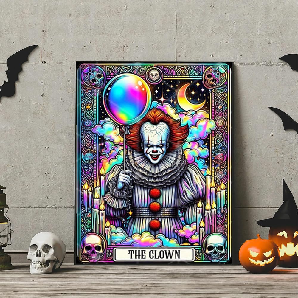 NEGEKFKX 6 Pack Halloween Diamond Art Kits for Adults Beginners,Horror Diamond Painting Kits for Adults,5D Full Drill DIY Diamond Dot Gem Art Kit Wall Home Decor Arts Craft 12x16 inch NEGEKFKX