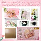 Flever Dollhouse Miniature DIY House Kit Creative Room with Furniture for Romantic Valentine's Gift (Blossom Stories) Flever
