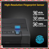 [ 20% Larger capacity ] Biometric Gun Safe for Handgun,Fingerprint Safe Box for Guns,Electronic Quick-Access Pistol Safe Nightstand hidden gun storage for Bedside Home Lock Box,Black XPEDITION