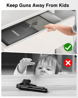 SOOWAY Car Gun Safe, Small Biometric Gun Safe for Handgun, Fingerprint Handgun Safe with 3 Ways Quick Access Pistol Safe for Travel, Nightstand Bedside SOOWAY