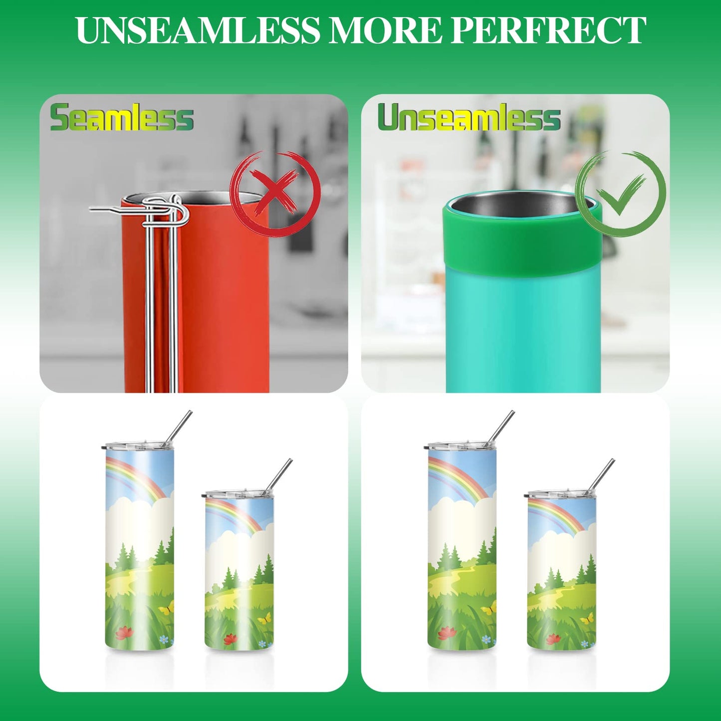 Silicone Bands for Sublimation Tumbler - Elastic Sublimation Paper Holder Ring Bands Prevent ghosting Sublimation Tight-Fitting Heat-Resistant for Tumbler Sublimation Accessories