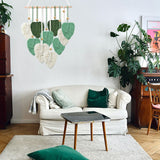 Ewparts Macrame Leaves Wall Hanging Kit Macrame Kits for Adults Beginners Easy Macrame Leaf Hanging Making kit with 4mm Macrame Cord,Instruction Book,Wooden Beads for Starters Adults DIY Craft Kit Ewparts