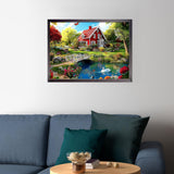 CEOVR Scenery Diamond Painting Kits for Adults, Garden Landscape Diamond Art Dots 5D Full Drill DIY Gem Art, Adult Crafts Kits Arts and Crafts, Wall Decor for Home Office 12x16in CEOVR