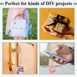 Landical 12 Sets Sublimation Charm Accessories for Cup Name ID Charm for Tumbler Cup MDF Single Side Sublimation Blanks Bulk with Chains Jump Rings for DIY Crafts Gift for Friend (Round) Landical