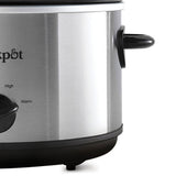 Crock-Pot 4.5 Quarts Manual Design Series Slow Cooker with 3 Manual Heat Settings Cooks Meals for 4 Plus People with Removable Stoneware Bowl, Silver Crock-Pot
