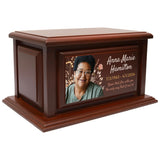 Personalized Solid Wood Human Urns for Ashes 250lbs, Custom Urn Box for Human Ashes, Large Burial and Cremation Urns for Ashes, Cherry Wood Color (Design 6) Basic Fundamentals
