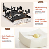 Dresegmt Manual Recliner Sectional Sofa for Living Room, Corner Couch with Flip Middle Backrest, USB Ports & Cup Holders, Grey Linen & Chocolate Leather, 5 Seater Sectional Couch Dresegmt