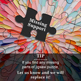 Hard Impossible Puzzles for Adults 1000 Piece, Gradient Rainbow Puzzle Flower, Colorful Challenging Difficult Jigsaw Puzzles Painting PICKFORU