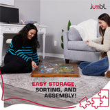 Jumbl 1500-Piece Puzzle Board | 27” x 35” Jigsaw Puzzle Table | 6 Removable Magnetic Sorting Drawers | Smooth Plateau Fiberboard Work Surface & Hardwood Construction | for Games & Puzzles Jumbl