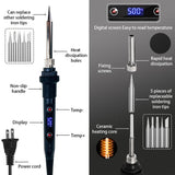 WellerMan Soldering Iron Kit 80W – LCD Digital Adjustable Temperature Soldering Tool Set with 5 Precision Tips, Desoldering Pump, Solder Wire, Stand for DIY, Electrical Repairs, and Metal Work WellerMan