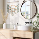 GIAUMA Artificial Eucalyptus Plant Wall Decor Fake Greenery Leaves Stems Wall Hanging Faux Plants on 16.5 inch Wood Stick Boho Rustic Farmhouse Decor for Bathroom Bedroom Dining Room Indoor Home GIAUMA