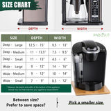 ANBOXIT Bamboo Appliance Slider, Sliding Tray for Coffee Maker, Kitchen Countertop Appliance Rolling Tray, Coffee Pot Slider Tray with Rubber Wheels, Wide - Small (10"D x 12"W) ANBOXIT