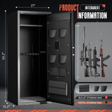 Bonusall 10 Gun Safe for Rifles,Fireproof Gun Safe for Rifles and Pistols,Rifle Safes for Home with Digital Keypad,Adjustable Shelves & Handgun Pockets Bonusall
