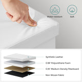 SONGMICS MAZIE Collection - 43 Inches Storage Ottoman Bench with Flipping Lid, Storage Chest with Iron Frame Support, Load 660 lb, for Living Room, Bedroom, Synthetic Leather, White ULSF75WT SONGMICS