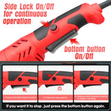 SHALL Angle Grinder Tool 7.5Amp 4-1/2 Inch, 6-Variable-Speed Grinders Power Tools, Electric Metal Grinder 12000 RPM w/ 2 Safety Guards, Cutting Wheels, Flap Discs, Non-Slip Handle for Metal/Wood SHALL