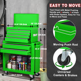 Dawmilon 8-Drawer Rolling Tool Chest, 2-in-1 Tool Box Organizer with Lockable Wheels, Sliding Drawers, and Detachable Top, Garage Workshop Tool Storage Cabinet, Green Dawmilon