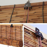 YYQ SHOP Brown Bamboo Window Shades Blinds Retro Bamboo Curtains Roller Shades with Lifting Bamboo Roll Up Window, 24x36 32x72 40x64 Custom Matchstick(Size:24(W) x 36(H) inches) YYQ SHOP