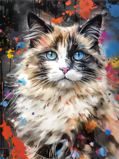 BYGFHLYW 5D Diamond Painting Kits for Adults,Cat Diamond Art Kits for Adults Beginner, DIY Full Drill Diamond Dot Gem Painting for Wall Decor 12x16inch BYGFHLYW