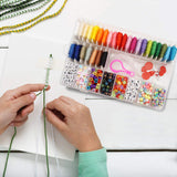 Peirich Friendship Bracelet Making Beads Kit, Letter Beads,22 Multi-Color Embroidery Floss Over 1900 pcs A-Z Alphabet Beads Beads Bracelets String Kit for Jewelry Making Christmas Birthday Gifts Peirich