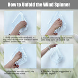 4Pack 11inch Sublimation Wind Spinner Blanks 3D Aluminum Metal Wind Sculpture Kinetic Spinners for Yard and Garden Indoor Art Ornaments Hanging Decoration (Diamond) WindMage