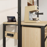 IDEALHOUSE 42'' Sliding Barn Door Kitchen Island with Storage, Multi-Functional Dining and Living Room Cabinet IDEALHOUSE