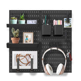 EVDBOBO Wall Organizer Peg Board - Elevate And Declutter Your Gaming And Office - Create A Perfectly Structured Space(Black) EVDBOBO