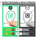 eSUN White PLA+ Filament 1.75mm, 1kg Cold White PLA Plus Cardboard Spool + 1kg Bone White PLA Pro Reusable Spool Set, 3D Printing Filament Fits for Most FDM 3D Printers eSUN