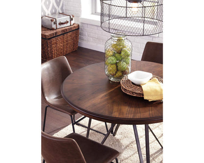 Signature Design by Ashley Mid Century Centiar Dining Room Table, Brown - WoodArtSupply