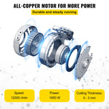 VEVOR Woodworking Benchtop Jointers 6inch with 1650W Motor,Heavy Duty Benchtop Planer Precise Cutterhead 2000rpm,2 Push Blocks Fence Depth Scale,Large Aluminum Work Table for Woodworking VEVOR