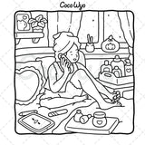 Girl Moments: Vol. 2 Coloring Book for Adults and Teens Featuring Cute Cozy Daily Activities for Relaxation Coco Wyo LLC
