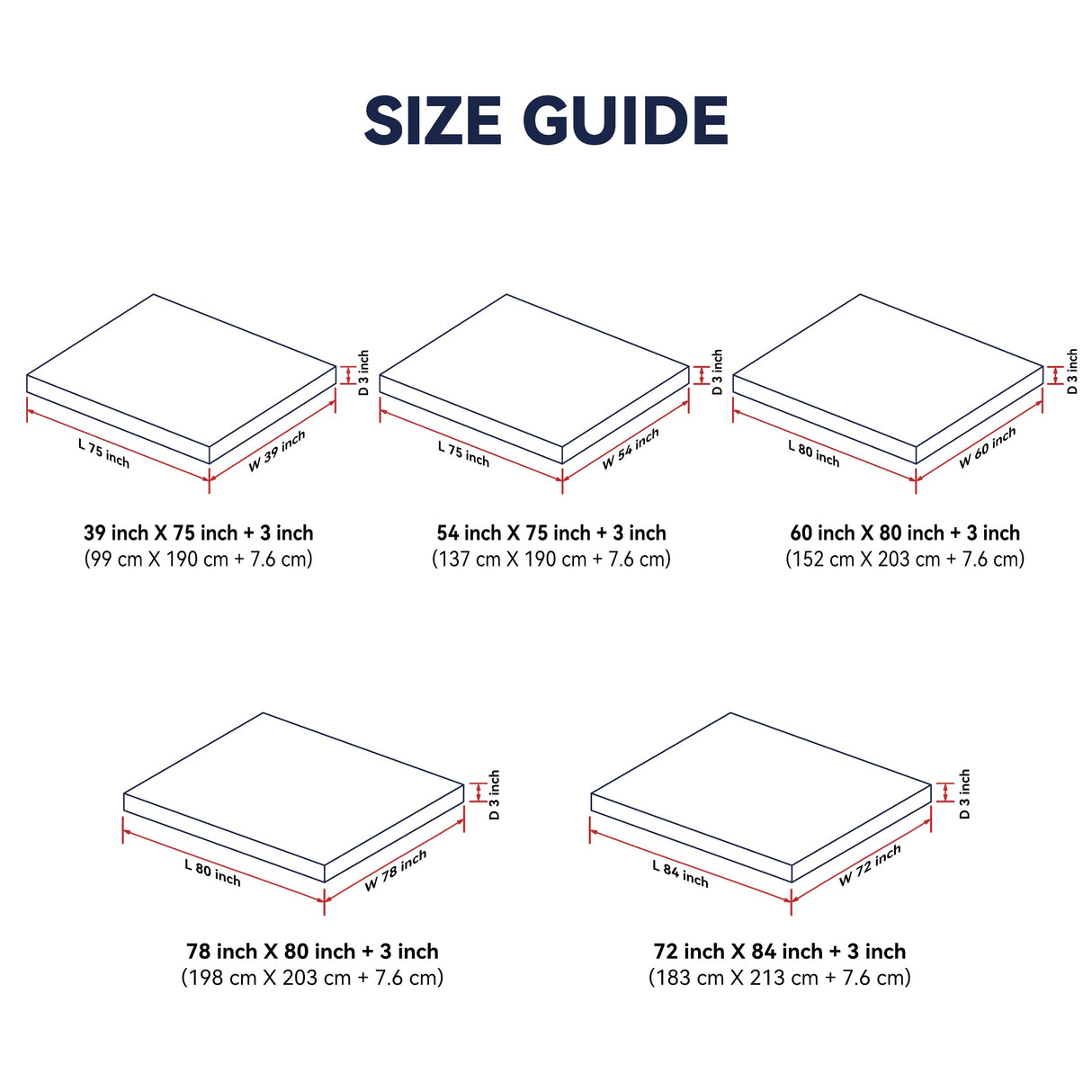 LeWinBedding 3 Inch White Goose Feather Mattress Topper,Twin Feather Bed Topper,Mattress Cover with Straps,Ultra Soft Pillowtop,100% Organic Cotton Fabric(39”x75”) LeWinBedding