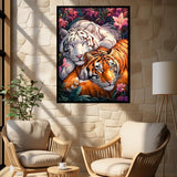 CHWGLFGG 5D Diamond Art Kits for Adults Beginners, Two Tigers Diamond Painting Kits, DIY Full Round Drill Paint by Diamonds Dot Gem Art for Adults, Home Wall Decor 12x 16 Inch CHWGLFGG