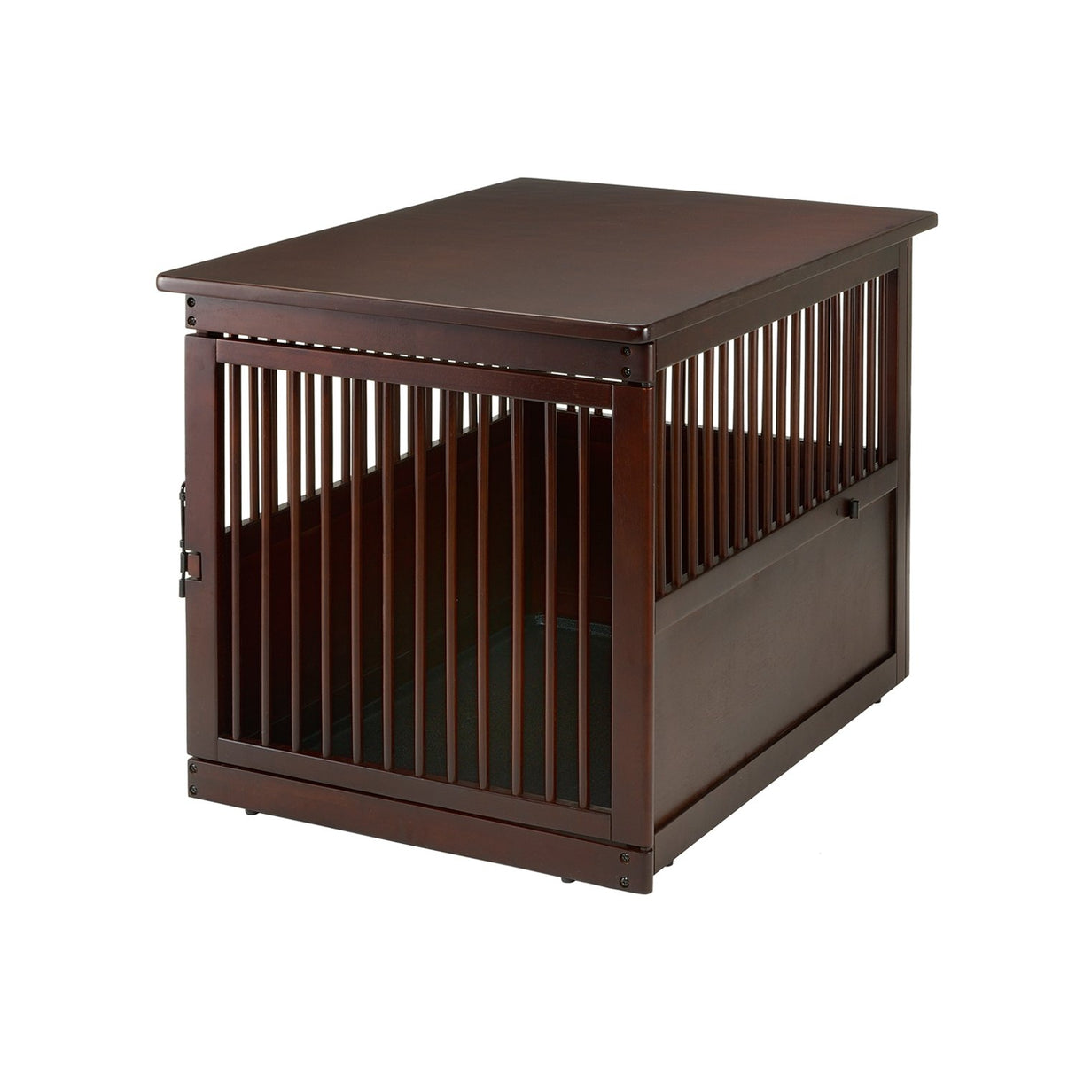 Richell Wooden End Table Crate, Large, Dark Brown Richell