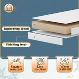 WLIVE White Wood Dresser with 5 Drawer, Cabinets Dressers Wood Dresser Cabinet, Organizer Drawers for Bedroom, Living, Hallway, Measuring 15.7" W*31.4" D*45.3" H WLIVE