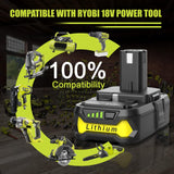 BECDXPal 2 Pack 4.0Ah Replacement for Ryobi 18V Battery P108 Li-ion Replacement for Ryobi 18V ONE+ Battery Compatible with Ryobi P102 P108 P103 P105 P107 P109 P104 18Volt Power Cordless Tools BECDXPal